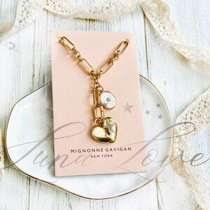 MIGNONNE GAVIGAN Cece Heart Locket Pendant Necklace NWT